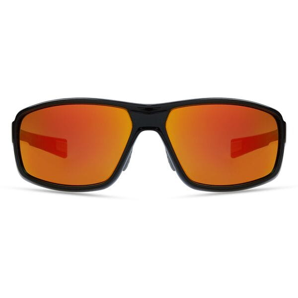 Target Gloss Black Sunglasses - Fire Mirror Lens