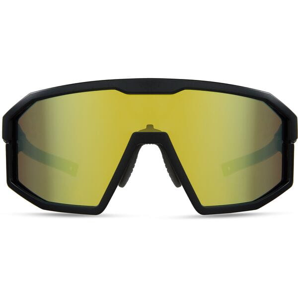 Enigma Matt Black Sunglasses - 3 Lens Pack - Bronze Mirror / Amber / Clear