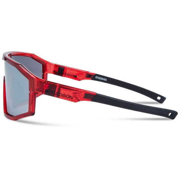 Enigma Sunglasses - 3 Lens pack - crystal gloss red / black mirror