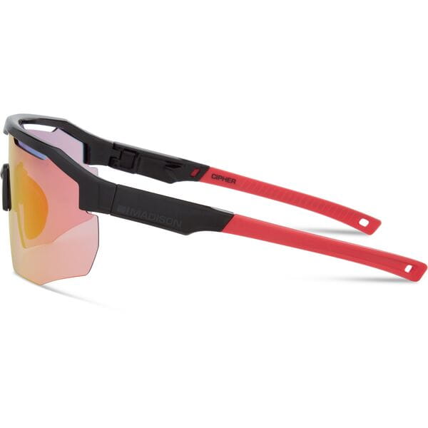 Cipher Sunglasses - gloss black / pink rose mirror lens