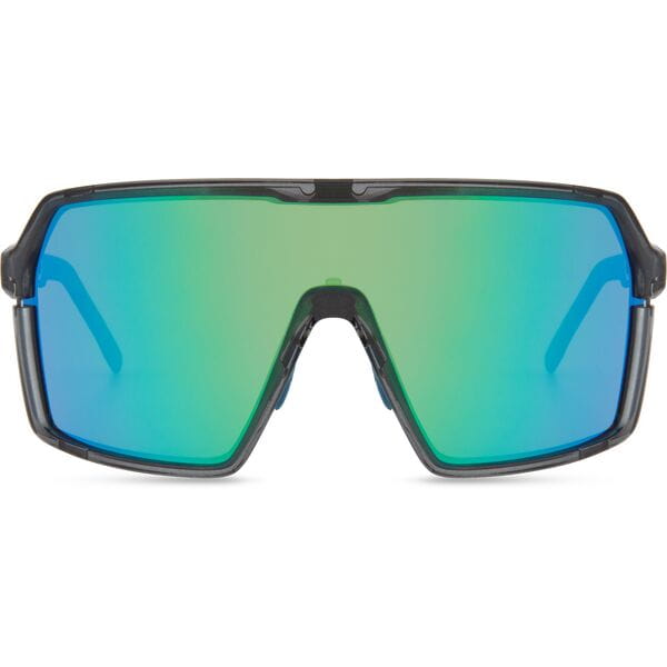 Crypto Sunglasses - crystal gloss smoke / green mirror lens