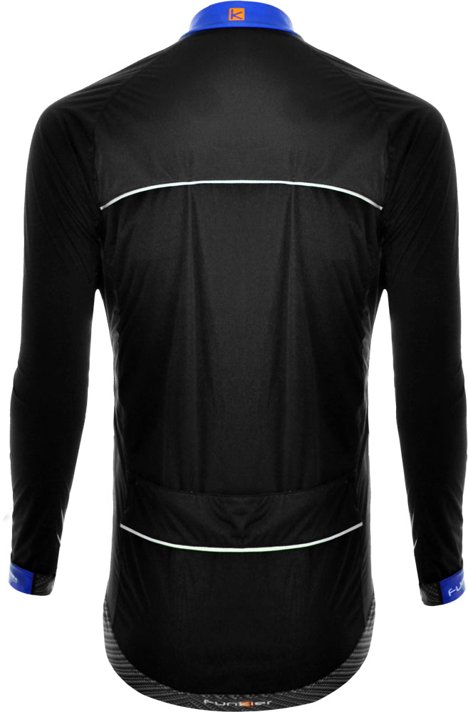 Funkier Hydro J-657 Ultra Light Rain Showerproof Jacket in Black/Blue