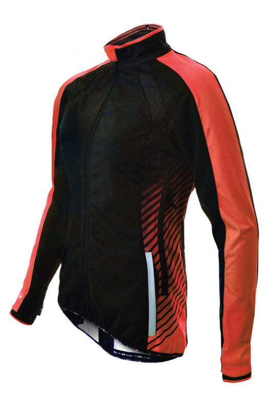 Funkier Tacona WJ-1324 Ladies Softshell Jacket in Black/Red