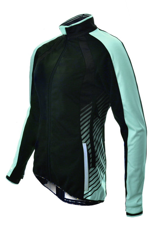 Funkier Tacona WJ-1324 Ladies Softshell Jacket in Black/Mint X-Small
