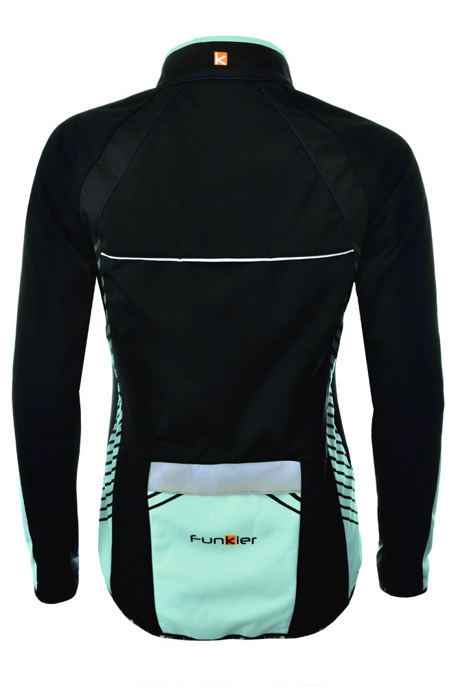 Funkier Tacona WJ-1324 Ladies Softshell Jacket in Black/Mint X-Small
