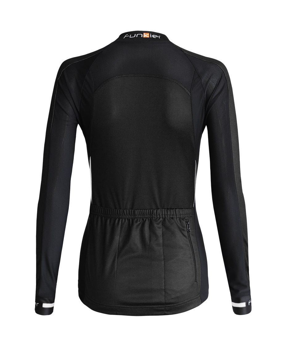 Funkier Odessa Ladies Summer Long Sleeve Jersey in Black