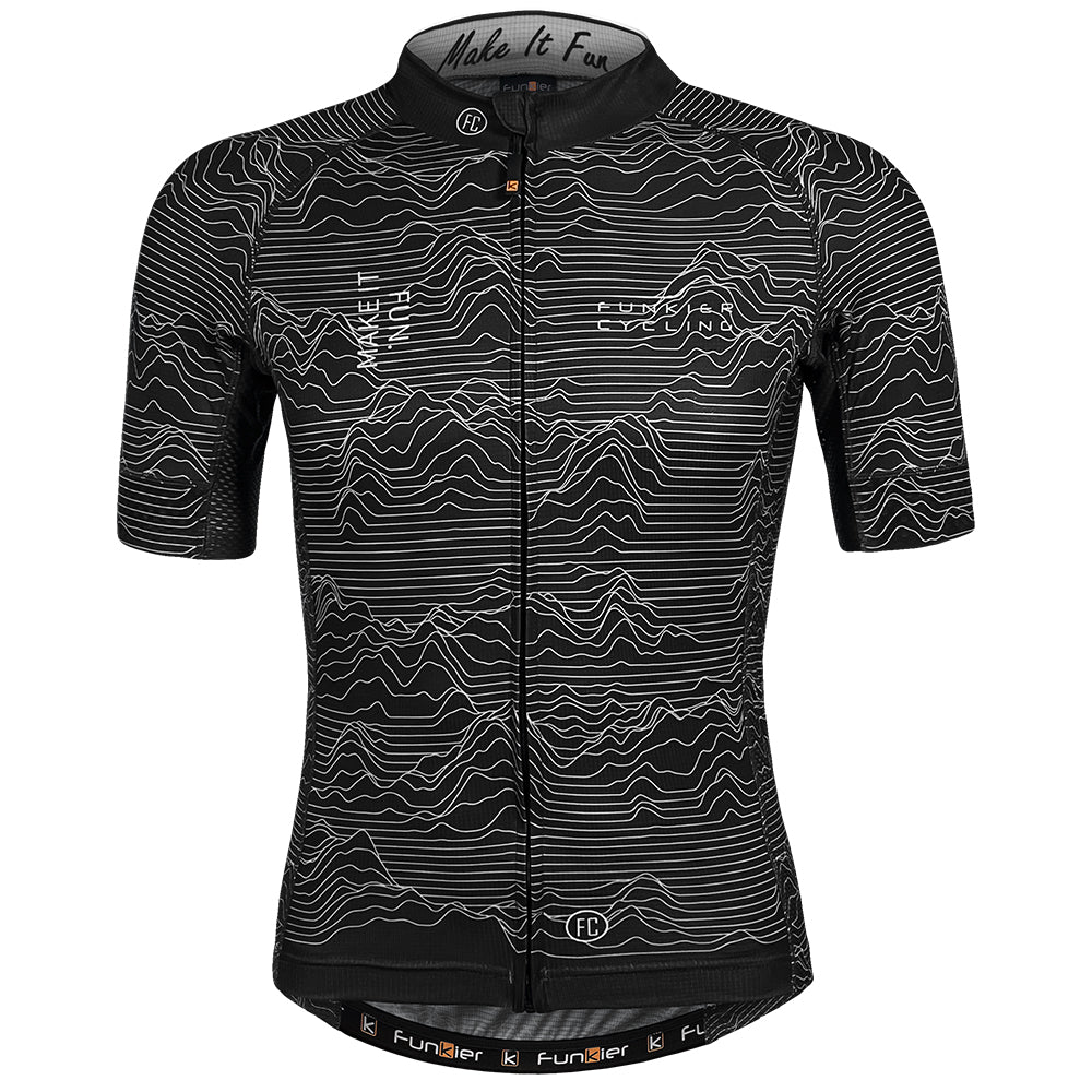 Funkier Mirano Gents Pro Short Sleeve Jersey in Black
