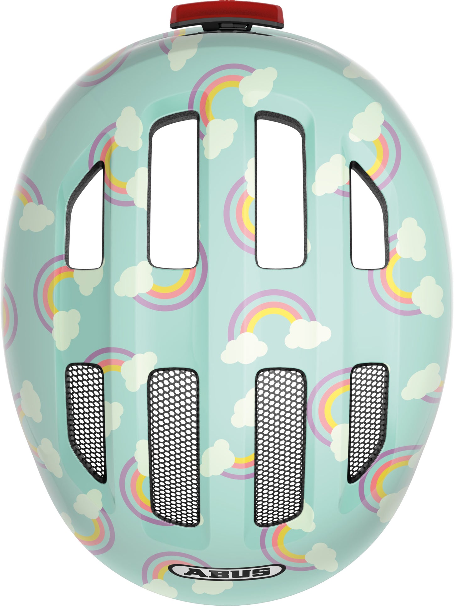 ABUS Smiley 3.0 LED Kids Leisure Helmet in Blue Rainbow
