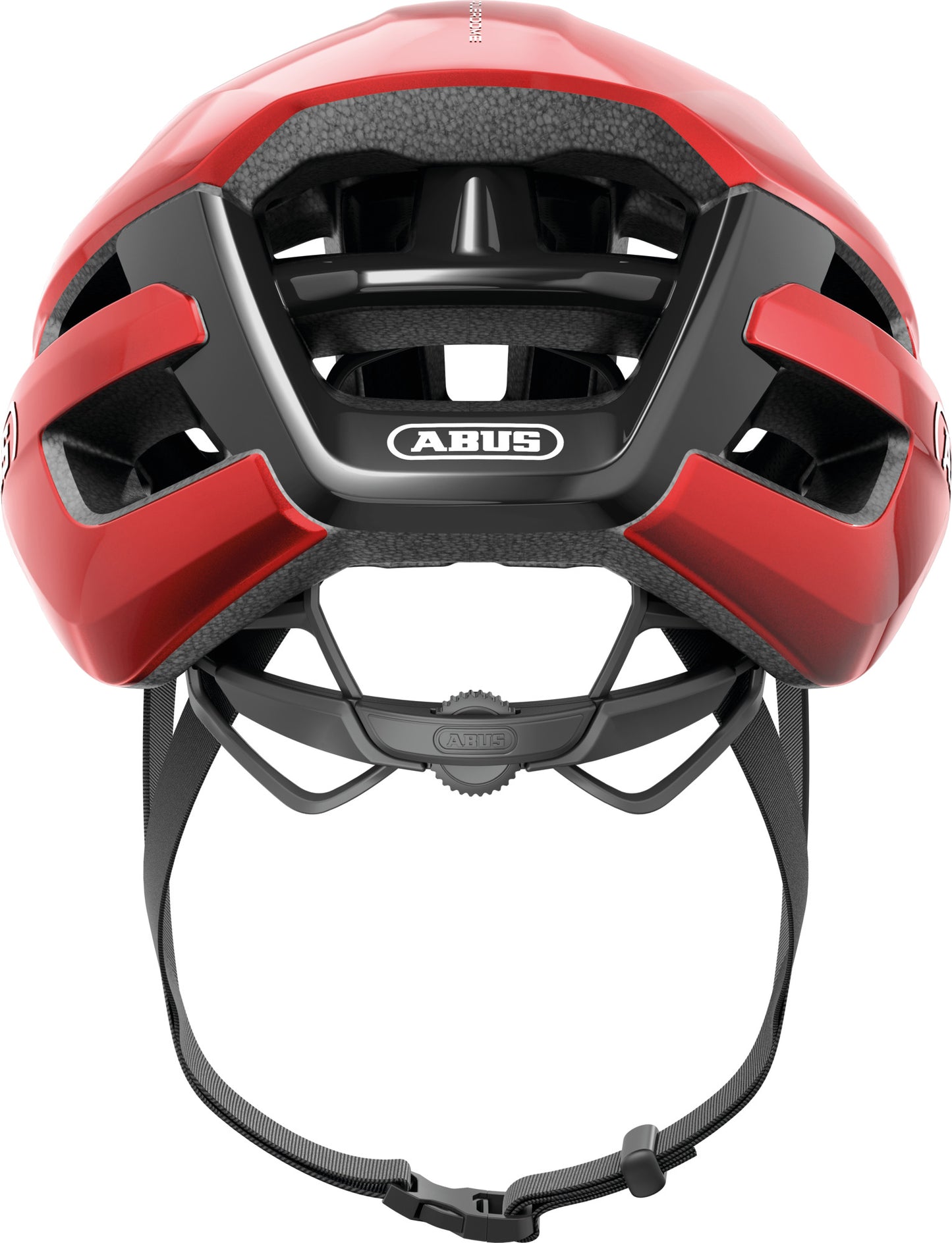 ABUS Powerdome Road Helmet in Blaze Red (Made in Italy)