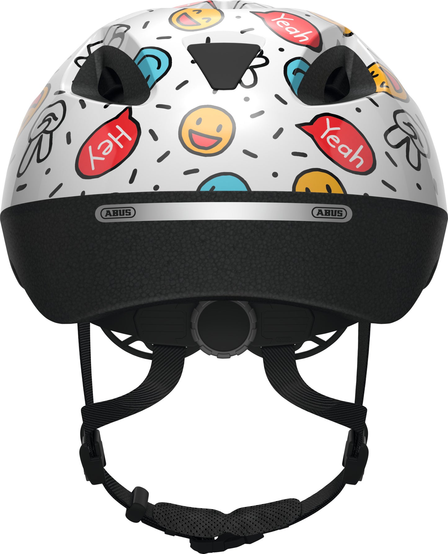 ABUS Smooty 2.0 Kids Leisure Helmet in White Smiley