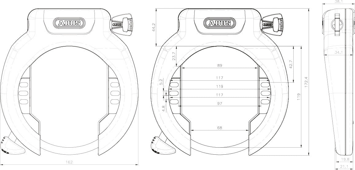 ABUS Pro Amparo 4750XL Retaining Frame Lock