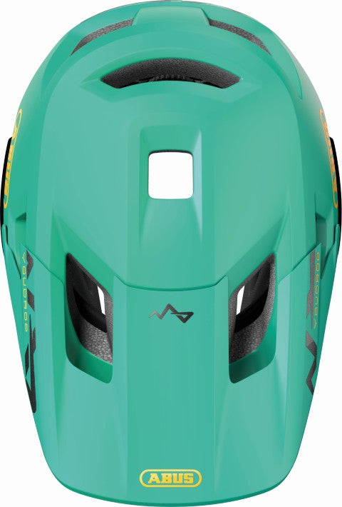 ABUS YouDrop FF Kids Full Face MTB Helmet in Sage Green (48-55cm)
