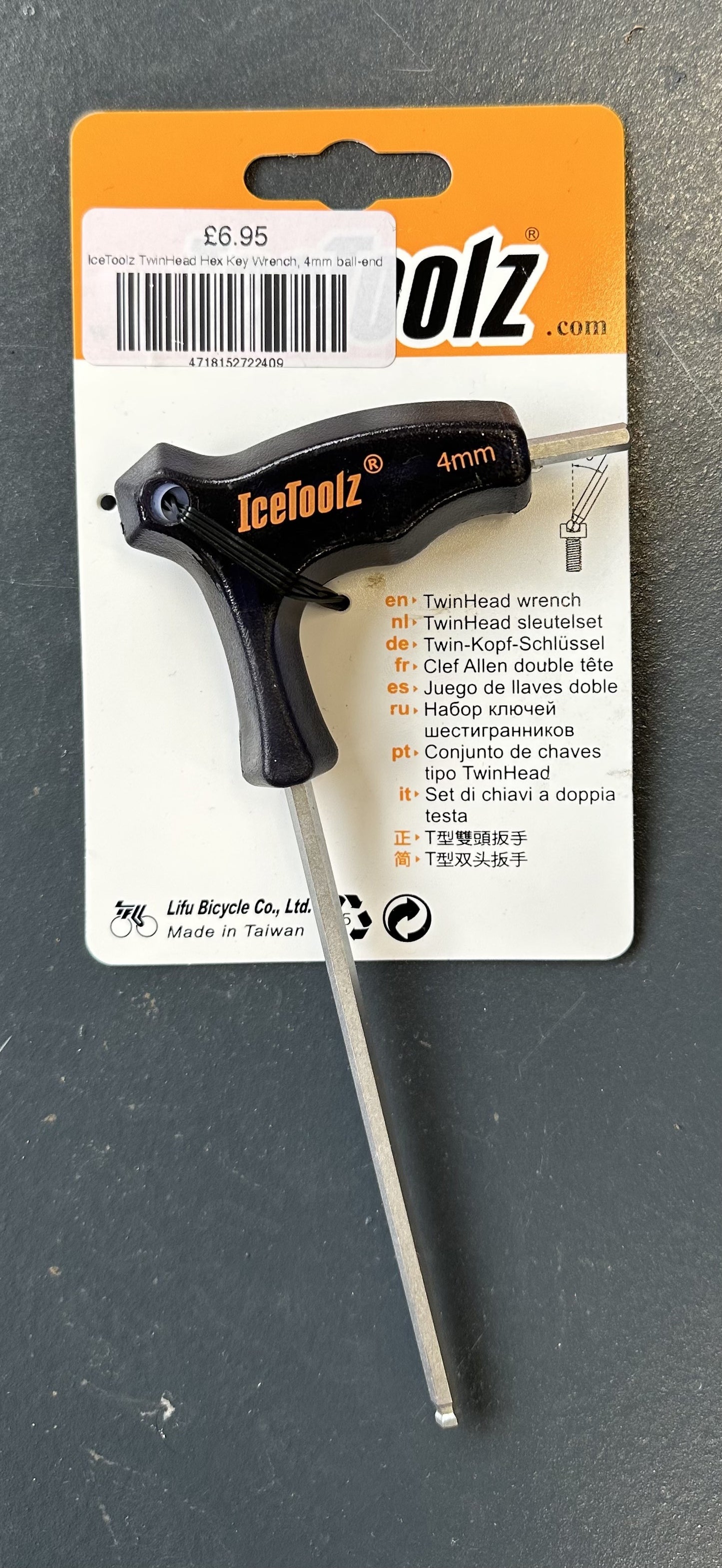 IceToolz Rwinhead Hex Key Wrench 4mm Ball-end