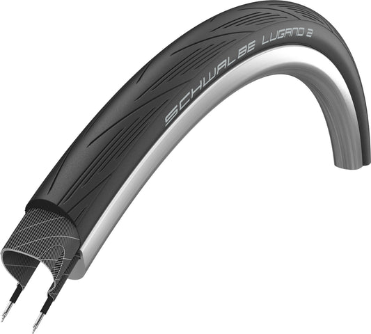 Schwalbe Lugano II Endurance Active-Line Tyre in Black (Wired)