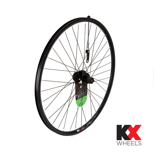 KX Hybrid 700c Doublewall Q/R Cassette Wheel Disc Brake In Black (Rear)