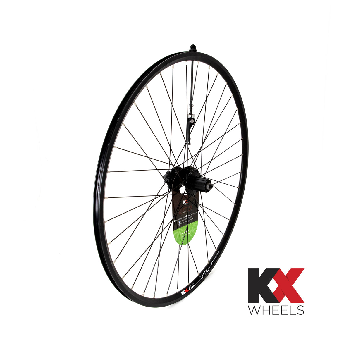 KX Road 700c Doublewall Q/R Wheel Cassette Disc Brake In Black (Rear)