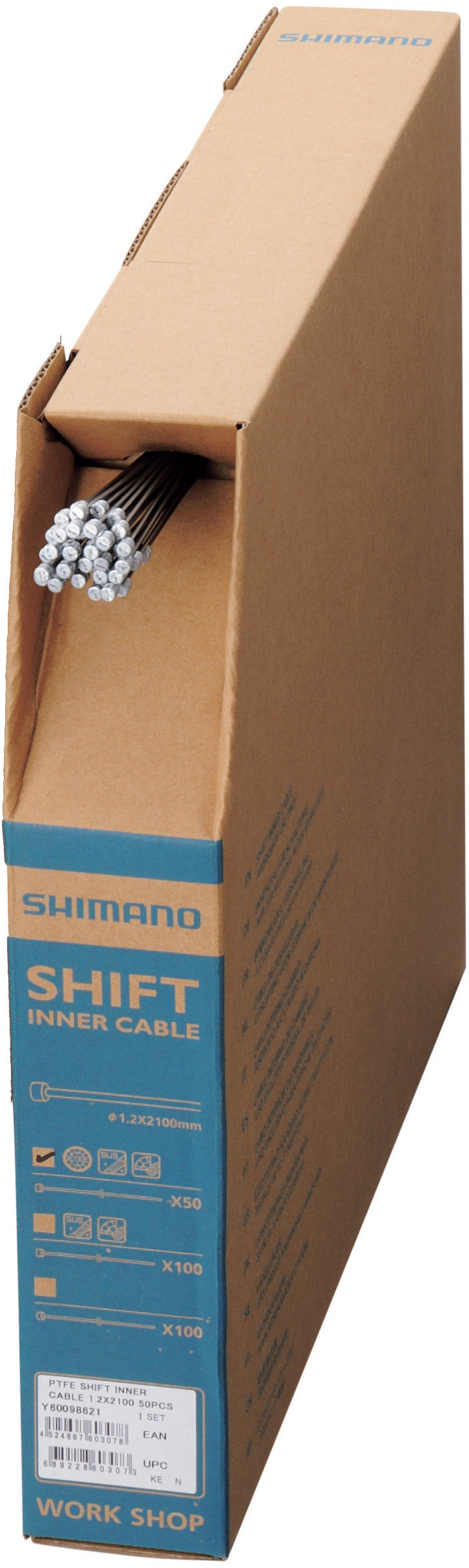 Road / Mtb Stainless Steel Gear Inner Wire, 1.2 X 2100, Box 100 Shimano Spares