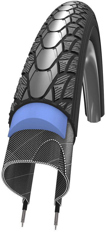 Schwalbe Marathon Plus Smartguard Wheelchair Compound Rigid In Grey 24 X 1 3/8" - 37-540 (performance