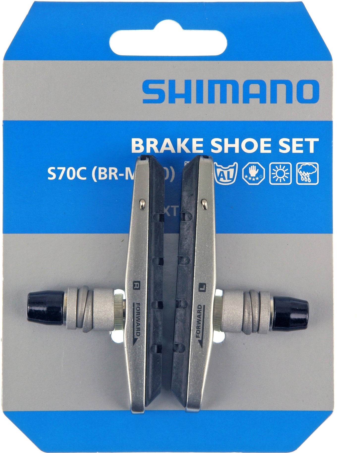 M70r2 Br-m770 Cartridge Type Post Brake Shoe, Medium Power Alloy Rims, Pair Shimano Spares