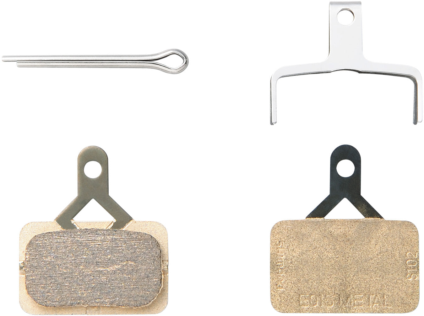 E01s Disc Brake Pads And Spring, Steel Backed, Sintered Shimano Spares