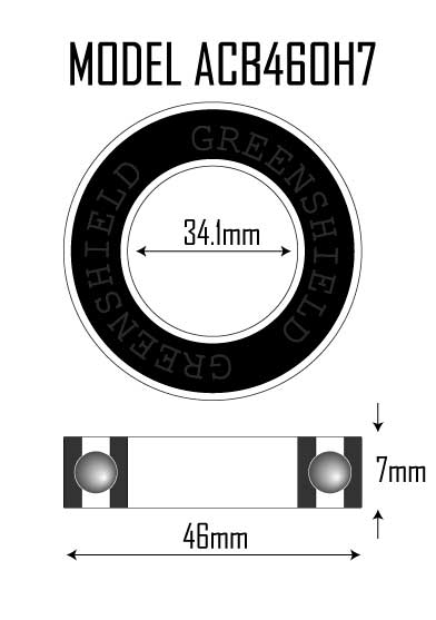 Lower Headset Bearing for Scott Foil and Addict Bikes 46 x 34.1 x 7mm