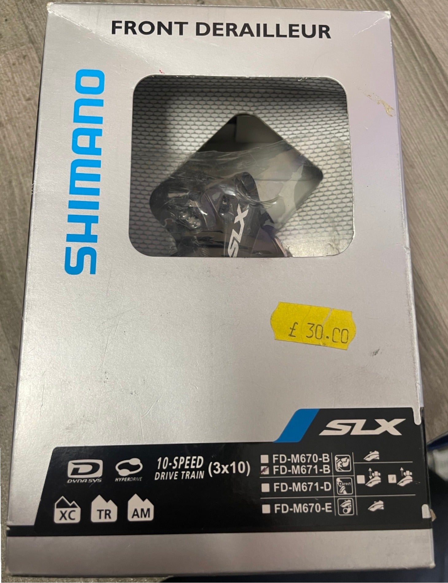 SHIMANO SLX Front Derailleur FD-M671 3x10 Speed 66-69° Top Pull