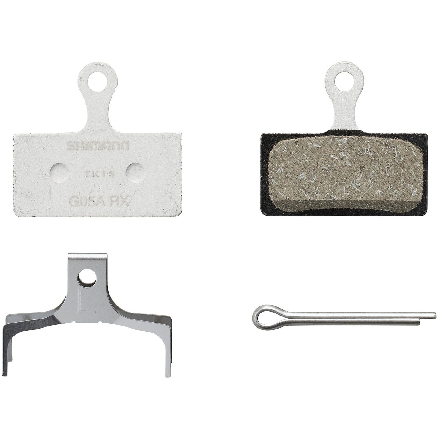 G05a-rx Disc Pads And Spring, Alloy Back, Resin Shimano Spares