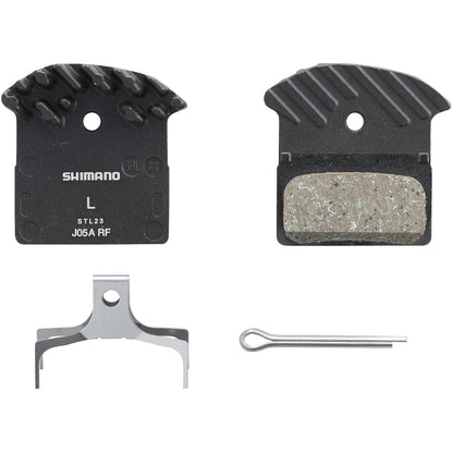 J05a-rf Disc Pads And Spring, Alloy Back With Cooling Fins, Resin Shimano Spares