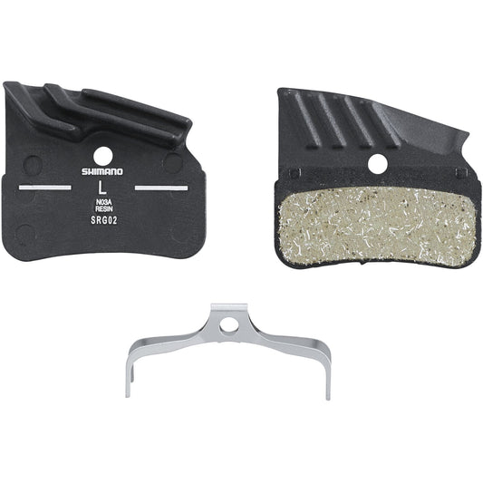 N03a Disc Pads And Spring, Alloy Back With Cooling Fins, Resin Shimano Spares