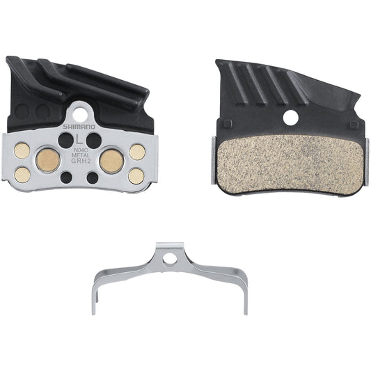 N04c Disc Pads And Spring, Alloy/Stainless Back With Cooling Fins, Metal Sintered Shimano Spares