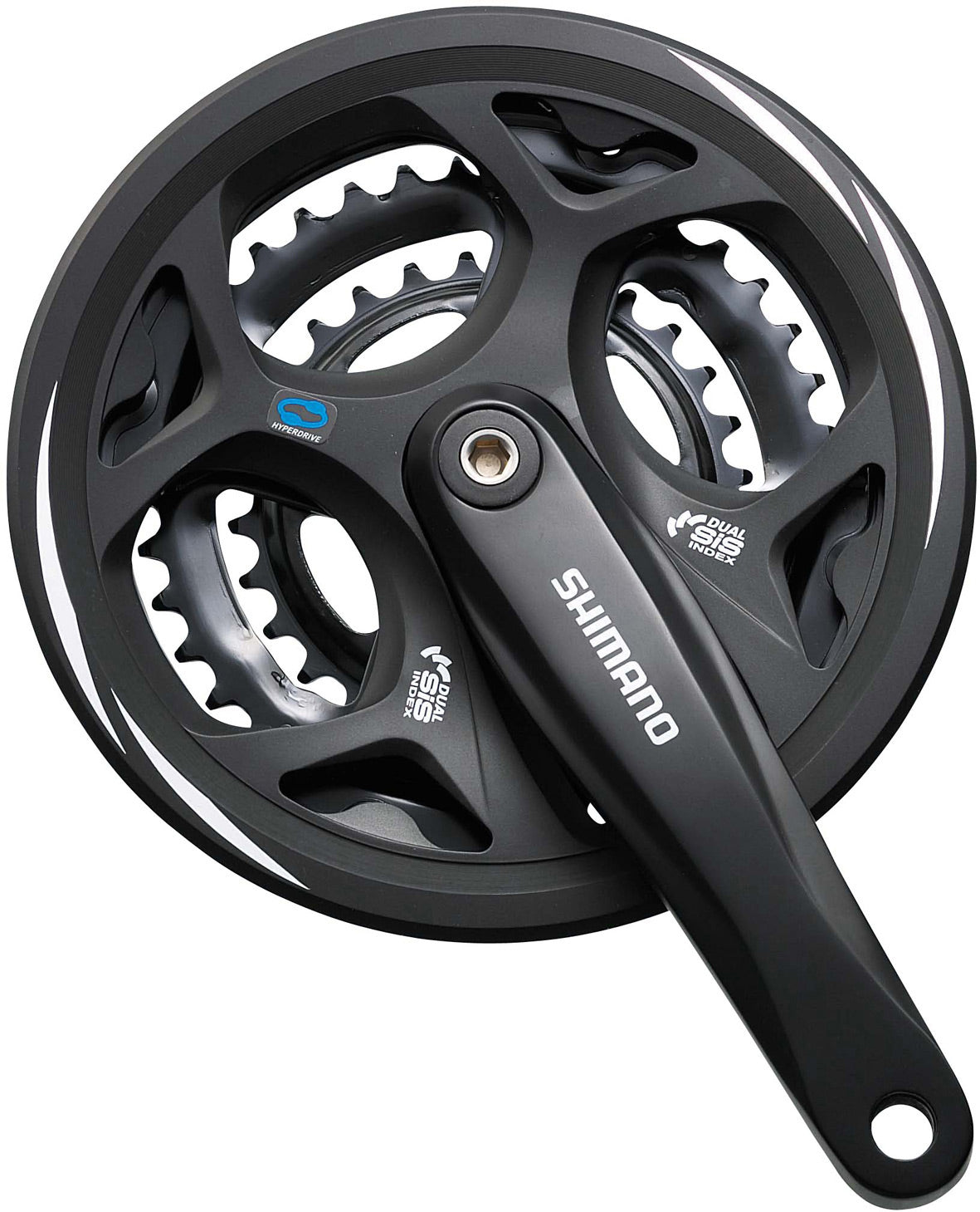 FC-M311 Altus square taper chainset, 48/38/28T, with chainguard, 170 mm