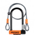 Evolution Mini 7 U-lock With 4 Foot Cable And Flexframe Bracket Sold Secure Gold Kryptonite