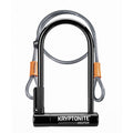 Keeper 12 Standard U-lock With 4 Foot Kryptoflex Cable Sold Secure Silver Kryptonite