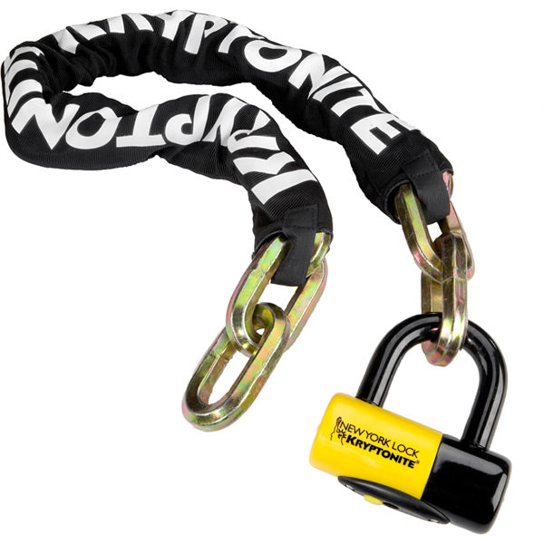 New York Fahgettaboudit Chain 14mmx100cm And Ny Disc Lock Sold Secure Diamond Kryptonite