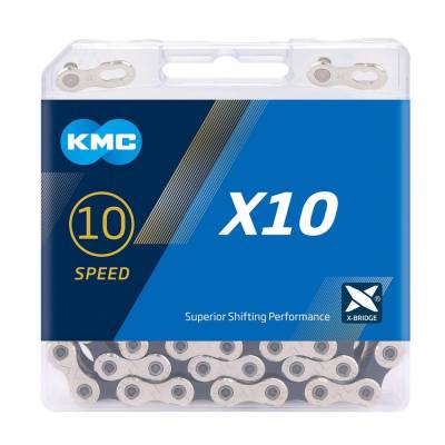 KMC X-10 - 10 Speed Silver/Black Chain - Boxed