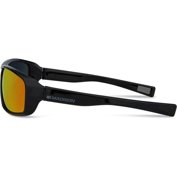 Target Gloss Black Sunglasses - Fire Mirror Lens