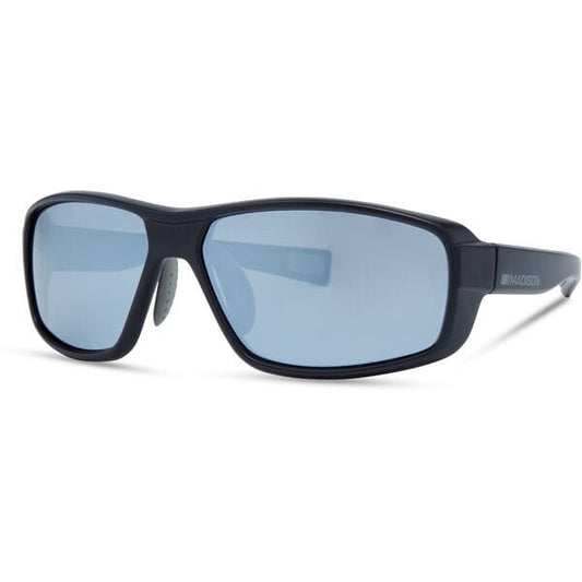 Target Matt Black Sunglasses - Silver Mirror Lens