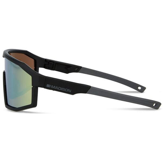 Enigma Matt Black Sunglasses - 3 Lens Pack - Bronze Mirror / Amber / Clear