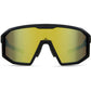 Enigma Matt Black Sunglasses - 3 Lens Pack - Bronze Mirror / Amber / Clear