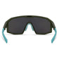 Enigma Matt Olive Sunglasses - 3 Lens Pack - Smoke Mirror / Amber / Clear