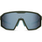 Enigma Matt Olive Sunglasses - 3 Lens Pack - Smoke Mirror / Amber / Clear