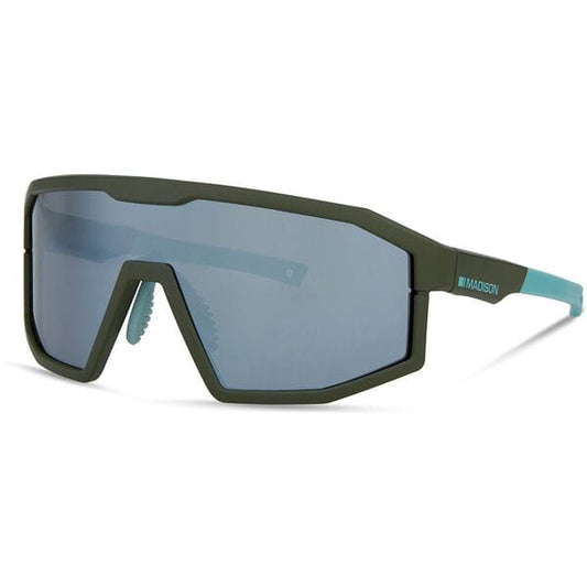 Enigma Matt Olive Sunglasses - 3 Lens Pack - Smoke Mirror / Amber / Clear