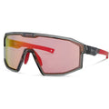 Enigma Sunglasses - crystal smoke / pink rose mirror lens