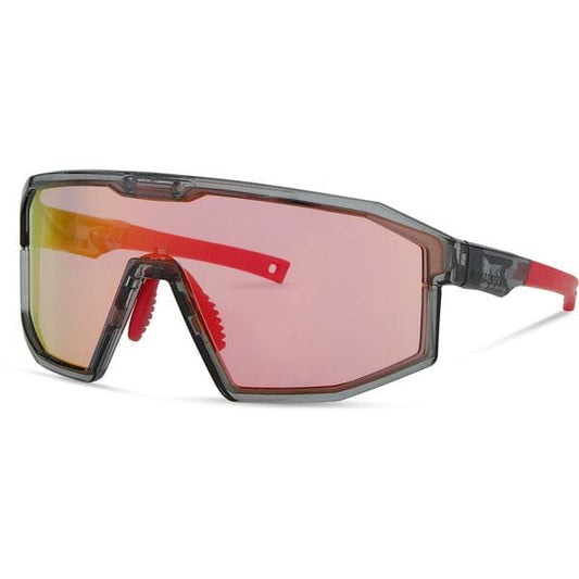 Enigma Sunglasses - crystal smoke / pink rose mirror lens