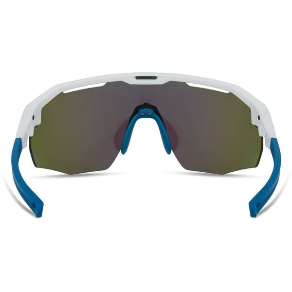 Cipher Sunglasses - gloss white / green mirror lens