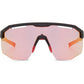 Cipher Sunglasses - gloss black / pink rose mirror lens