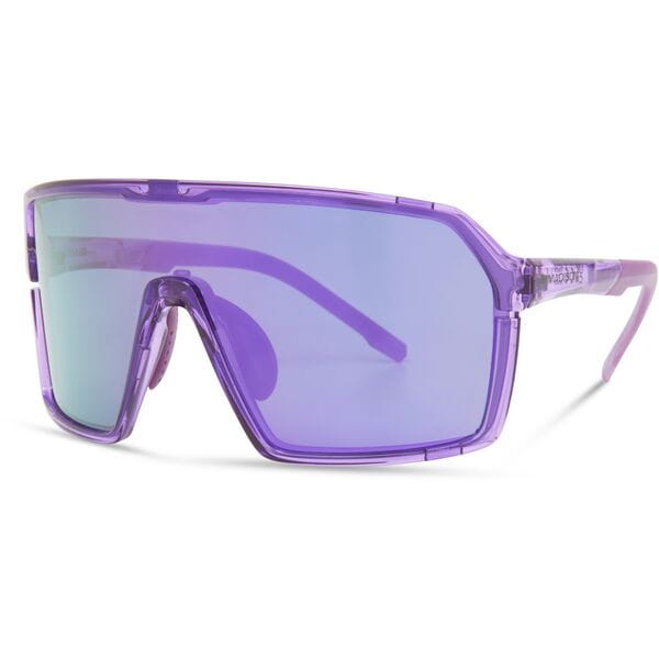 Crypto Crystal Gloss Purple Sunglasses - 3 Lens Pack Purple Mirror/Amber / Clear