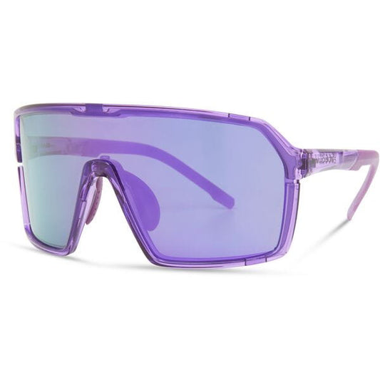 Crypto Crystal Gloss Purple Sunglasses - 3 Lens Pack Purple Mirror/Amber / Clear