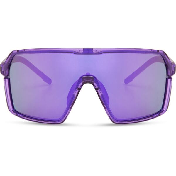 Crypto Crystal Gloss Purple Sunglasses - 3 Lens Pack Purple Mirror/Amber / Clear