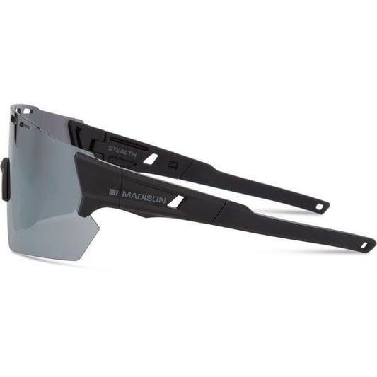 Stealth Sunglasses - matt black / silver mirror lens